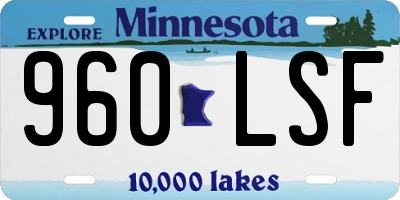 MN license plate 960LSF