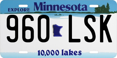 MN license plate 960LSK