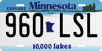 MN license plate 960LSL