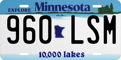 MN license plate 960LSM