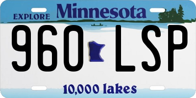 MN license plate 960LSP