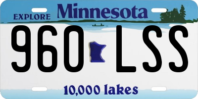 MN license plate 960LSS