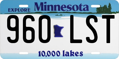 MN license plate 960LST