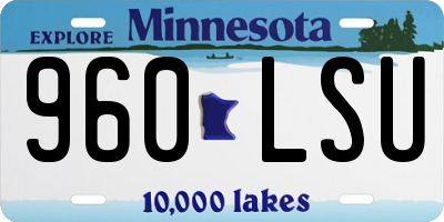 MN license plate 960LSU