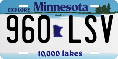 MN license plate 960LSV