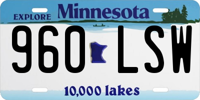 MN license plate 960LSW