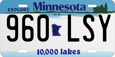 MN license plate 960LSY