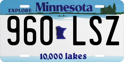 MN license plate 960LSZ