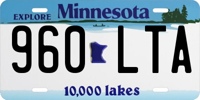 MN license plate 960LTA