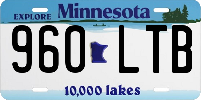 MN license plate 960LTB