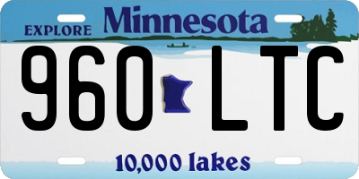 MN license plate 960LTC