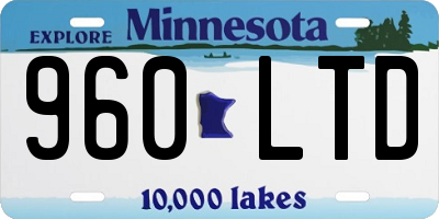 MN license plate 960LTD