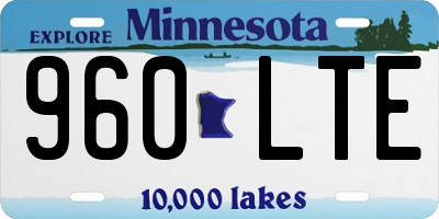 MN license plate 960LTE