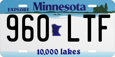 MN license plate 960LTF