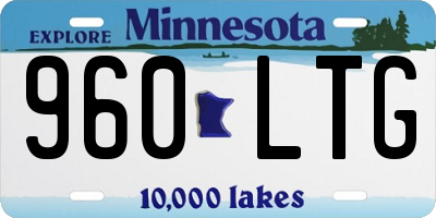 MN license plate 960LTG