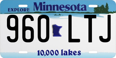 MN license plate 960LTJ