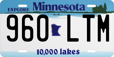 MN license plate 960LTM