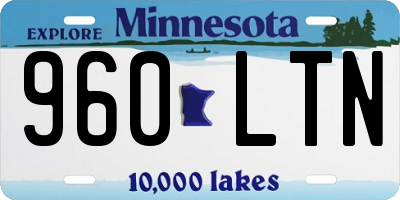 MN license plate 960LTN