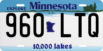MN license plate 960LTQ