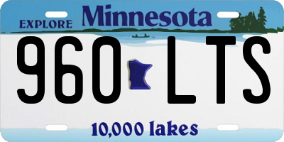 MN license plate 960LTS