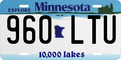 MN license plate 960LTU