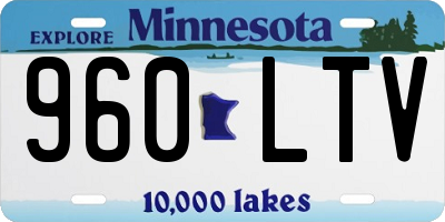 MN license plate 960LTV