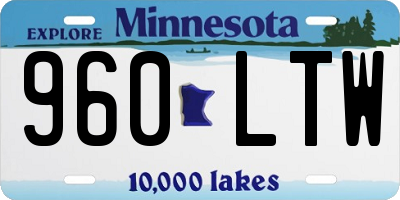 MN license plate 960LTW