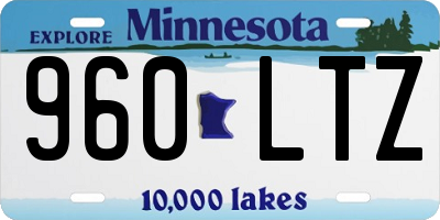 MN license plate 960LTZ