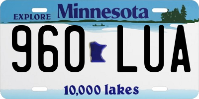 MN license plate 960LUA