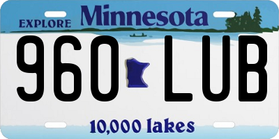 MN license plate 960LUB