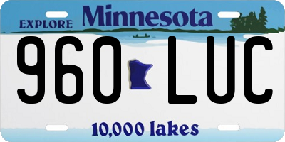 MN license plate 960LUC
