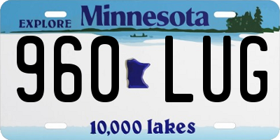 MN license plate 960LUG