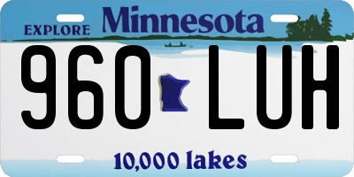 MN license plate 960LUH