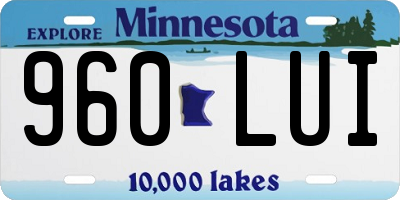 MN license plate 960LUI