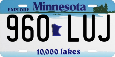 MN license plate 960LUJ
