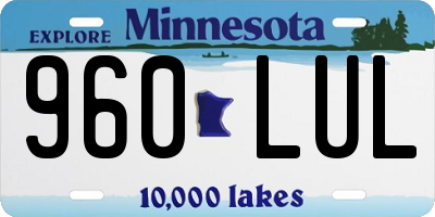 MN license plate 960LUL
