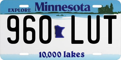 MN license plate 960LUT