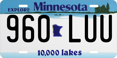 MN license plate 960LUU