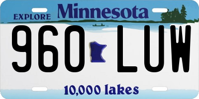 MN license plate 960LUW