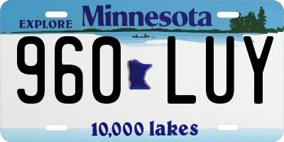 MN license plate 960LUY