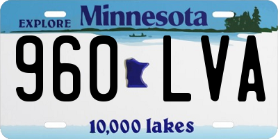 MN license plate 960LVA