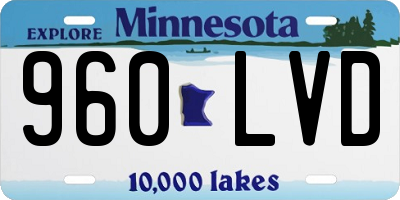 MN license plate 960LVD