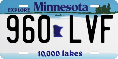MN license plate 960LVF