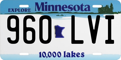 MN license plate 960LVI