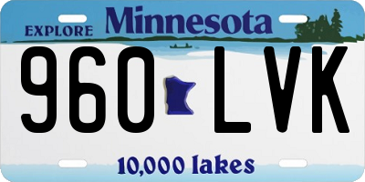 MN license plate 960LVK