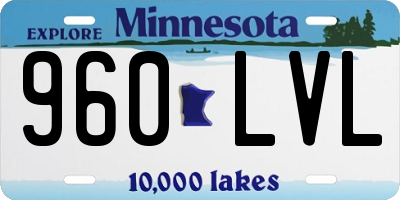 MN license plate 960LVL