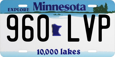 MN license plate 960LVP
