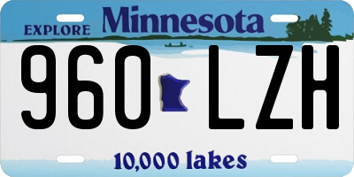 MN license plate 960LZH