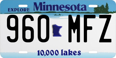 MN license plate 960MFZ