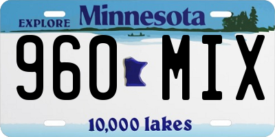 MN license plate 960MIX